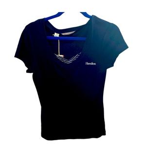 🆕 HAMILTON COLLEGE Navy Short-Sleeve Tee-Shirt Sz S NWT